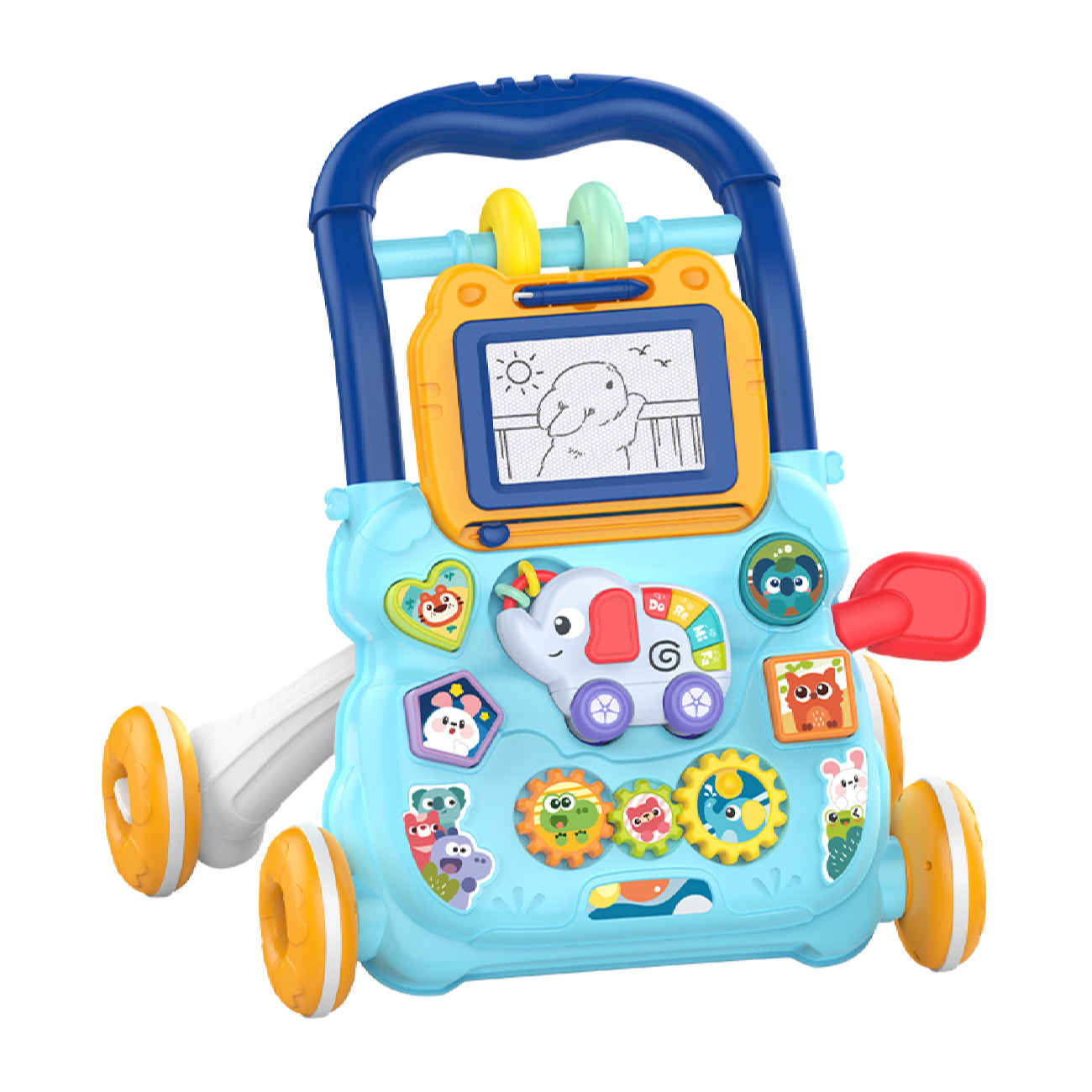 Trotteur pour Bébé à Thème Animal – Jouet Éducatif Interactif avec Musique et Activités d’Apprentissage