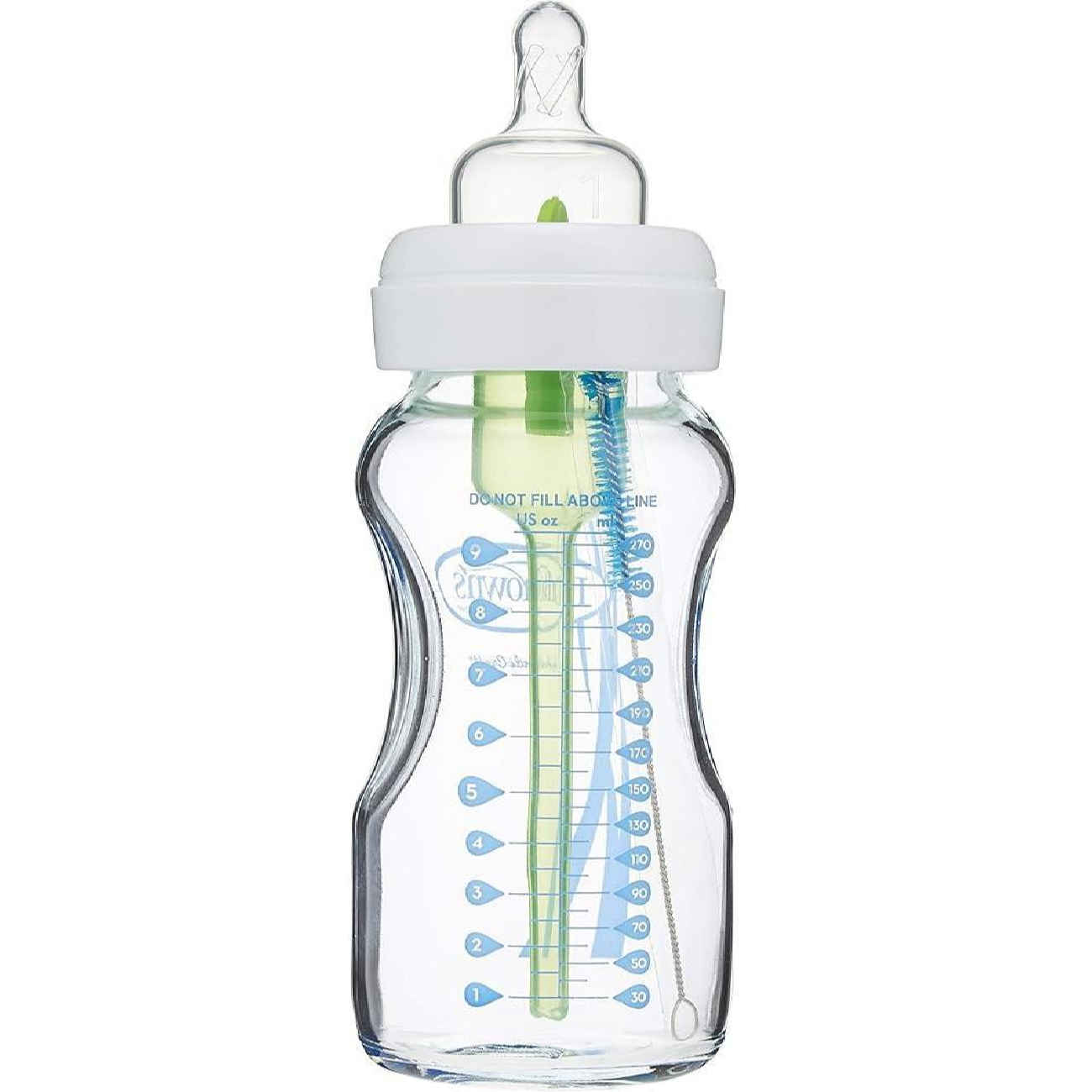 Biberon Bébé Dr. Brown – Verre Durable avec Système Anti-Colique, 270 ml