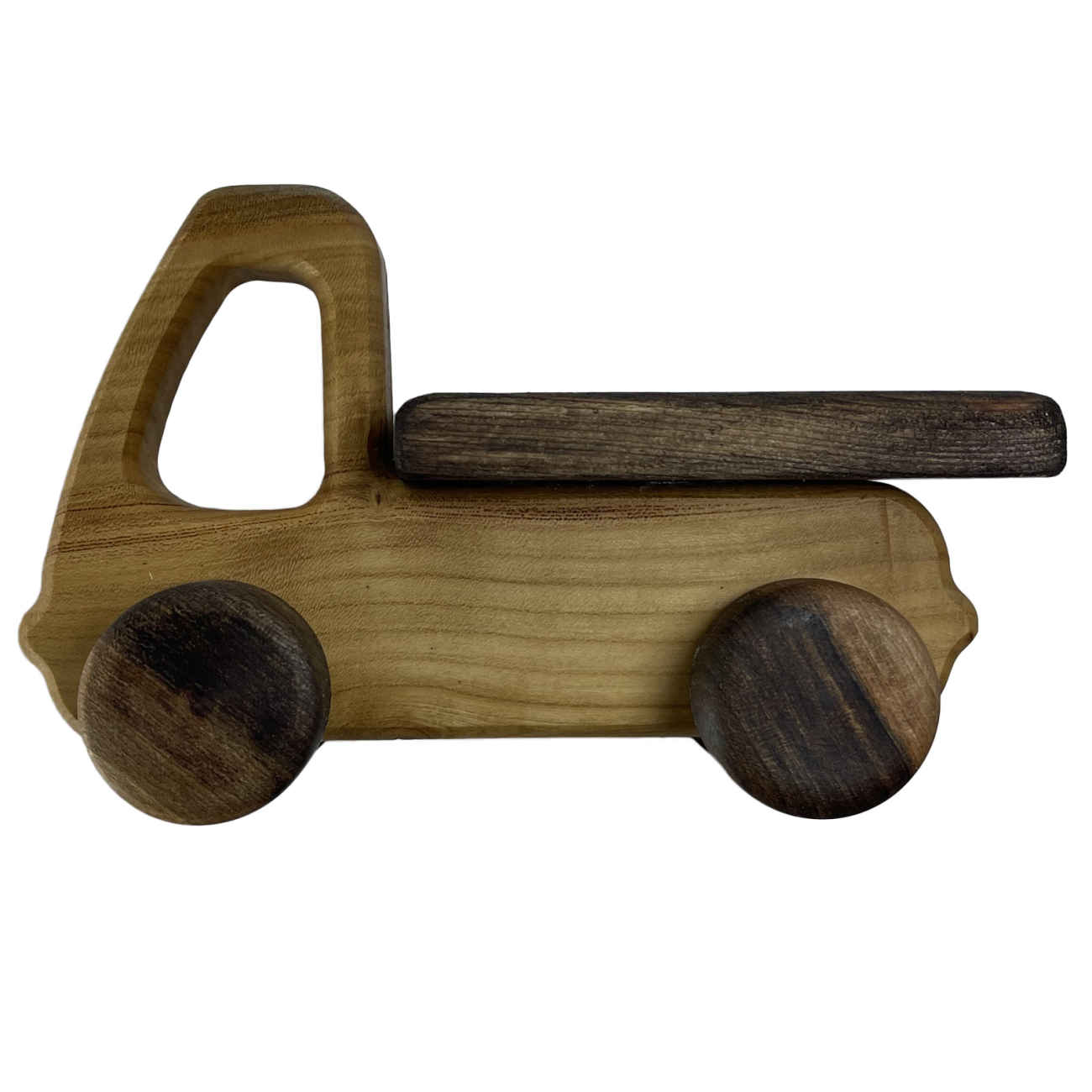 Camion jouet en bois de cerisier massif, fabriqué à la main – Durable et sûr pour les tout-petits