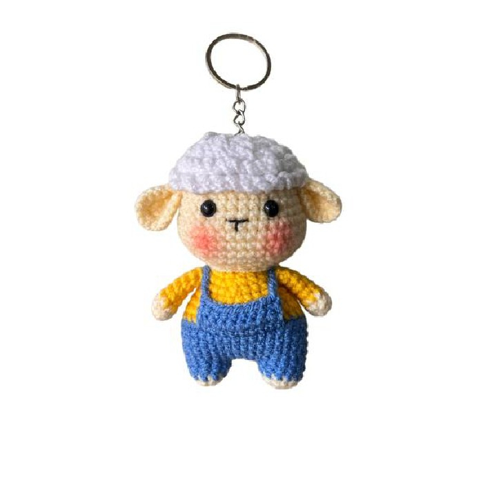 Porte-clés au Crochet Fait Main – Adorable Brebis, Accessoire pour Sacs & Cadeaux