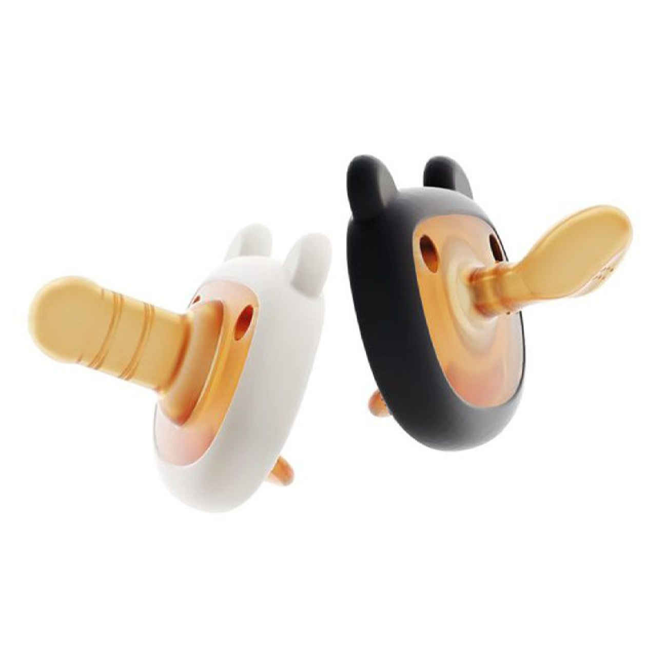 Lot de 2 sucettes en silicone ourson – Sûres et confortables