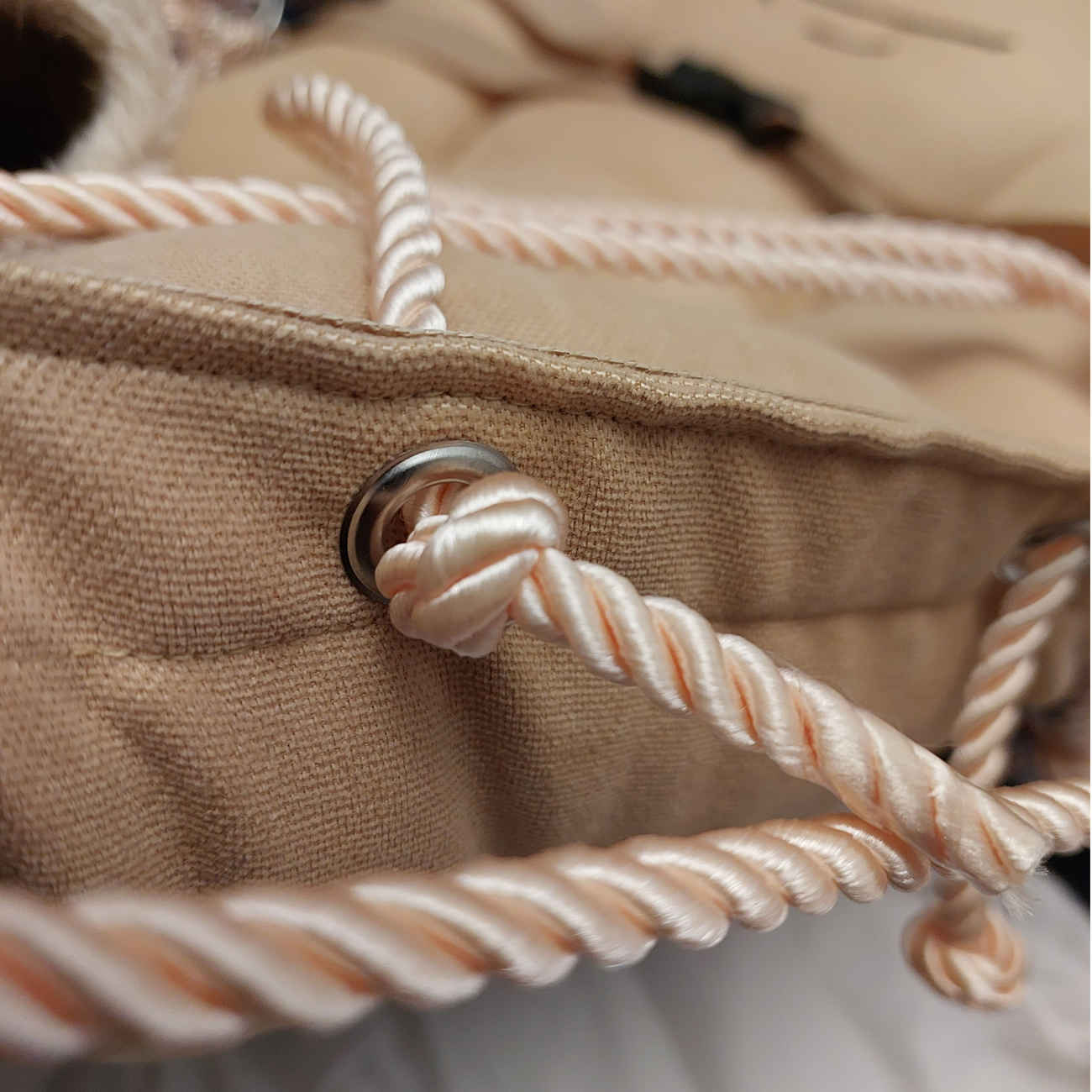 Balancelle Bébé LI – Hamac en Coton Doux avec Motif Ourson, Ceinture de Sécurité et Dossier Réglable