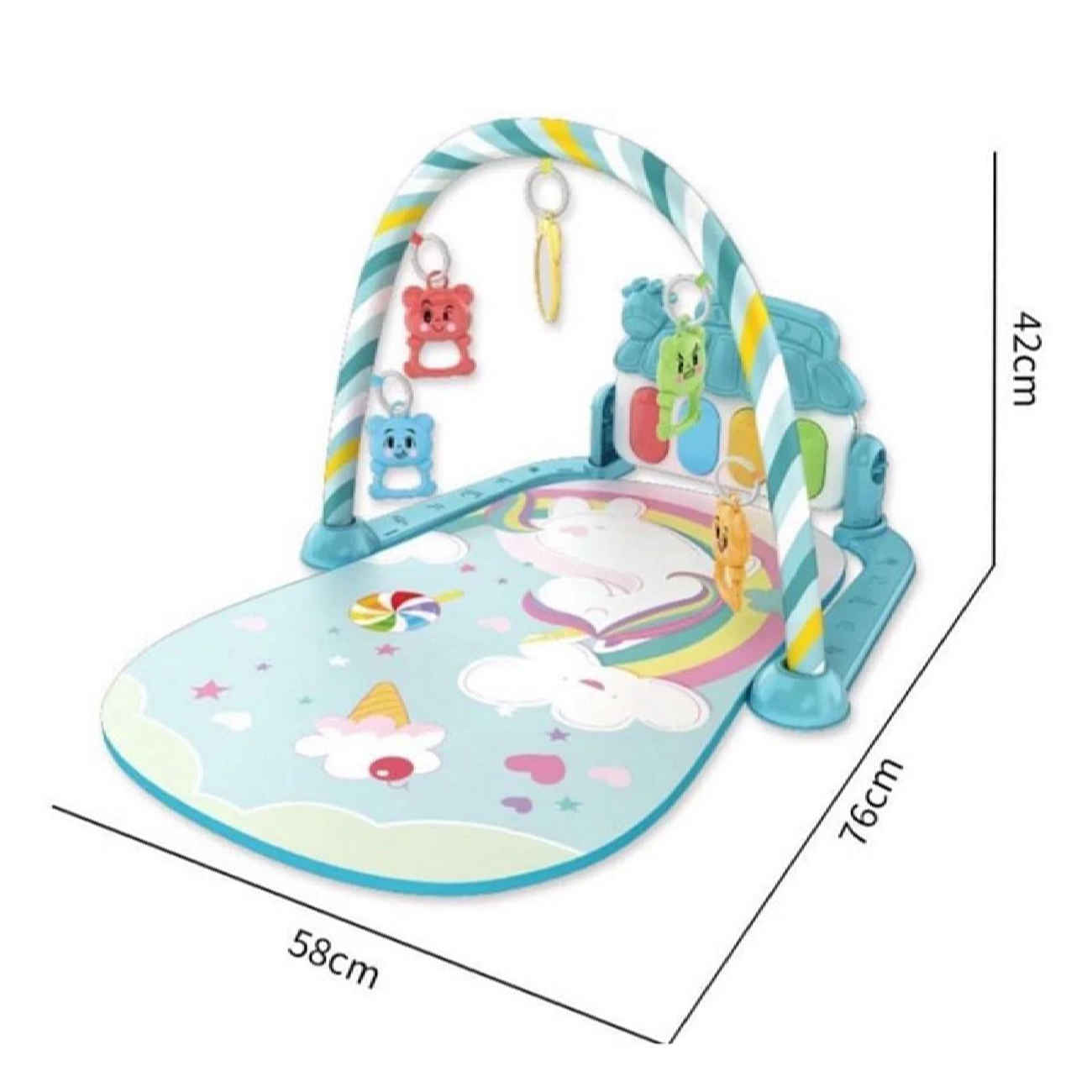 Tapis d’éveil bébé Licorne magique – Gymnase sensoriel et multifonction pour nouveau-nés