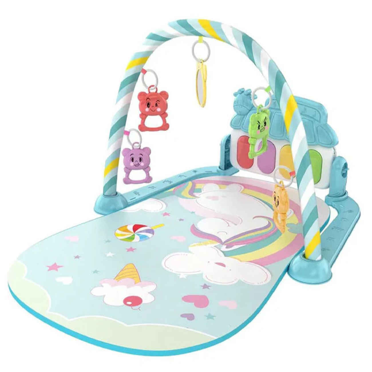 Tapis d’éveil bébé Licorne magique – Gymnase sensoriel et multifonction pour nouveau-nés