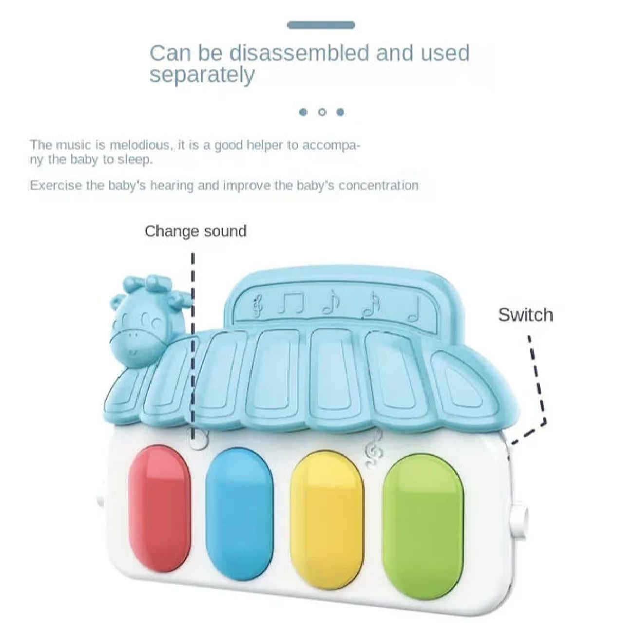 Tapis d’éveil bébé Licorne magique – Gymnase sensoriel et multifonction pour nouveau-nés