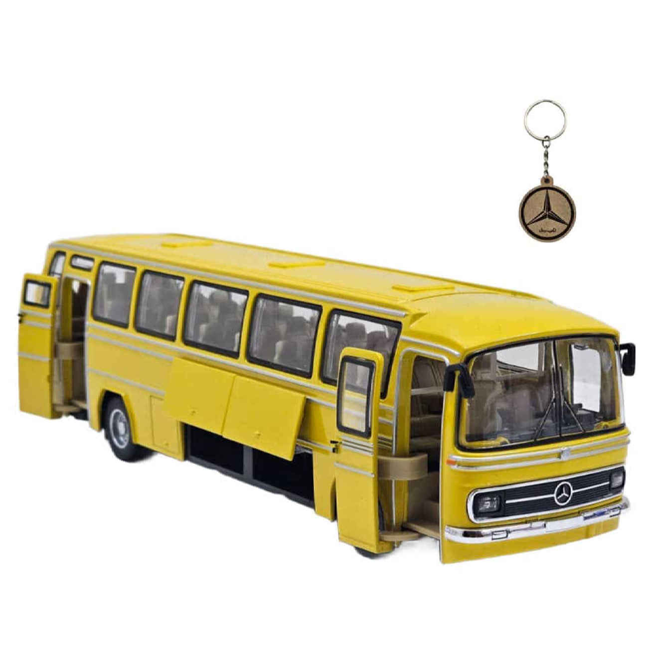 Modèle de Bus Mercedes-Benz 302 – Métal Moulé, Musical et Lumineux avec Porte-clés