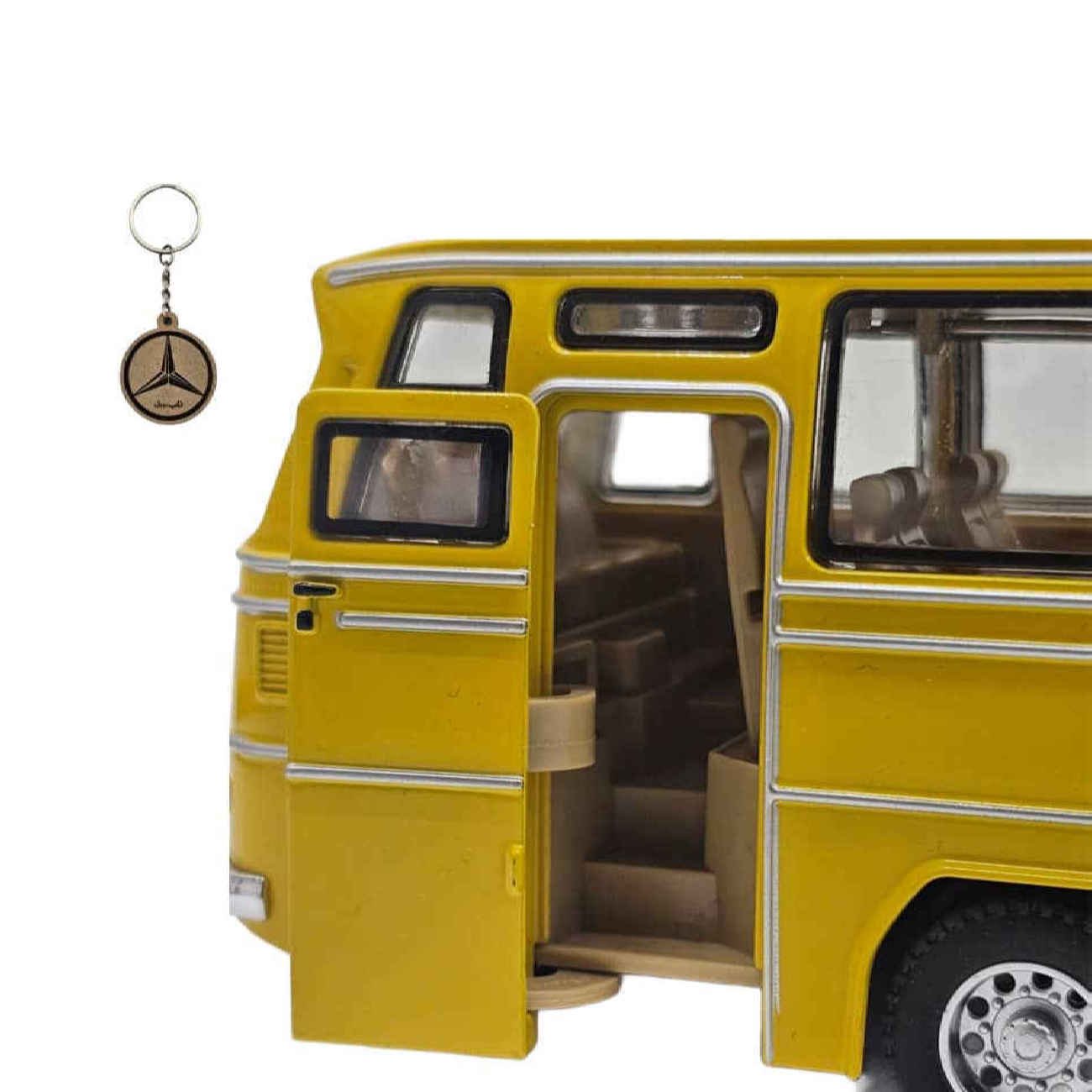 Modèle de Bus Mercedes-Benz 302 – Métal Moulé, Musical et Lumineux avec Porte-clés