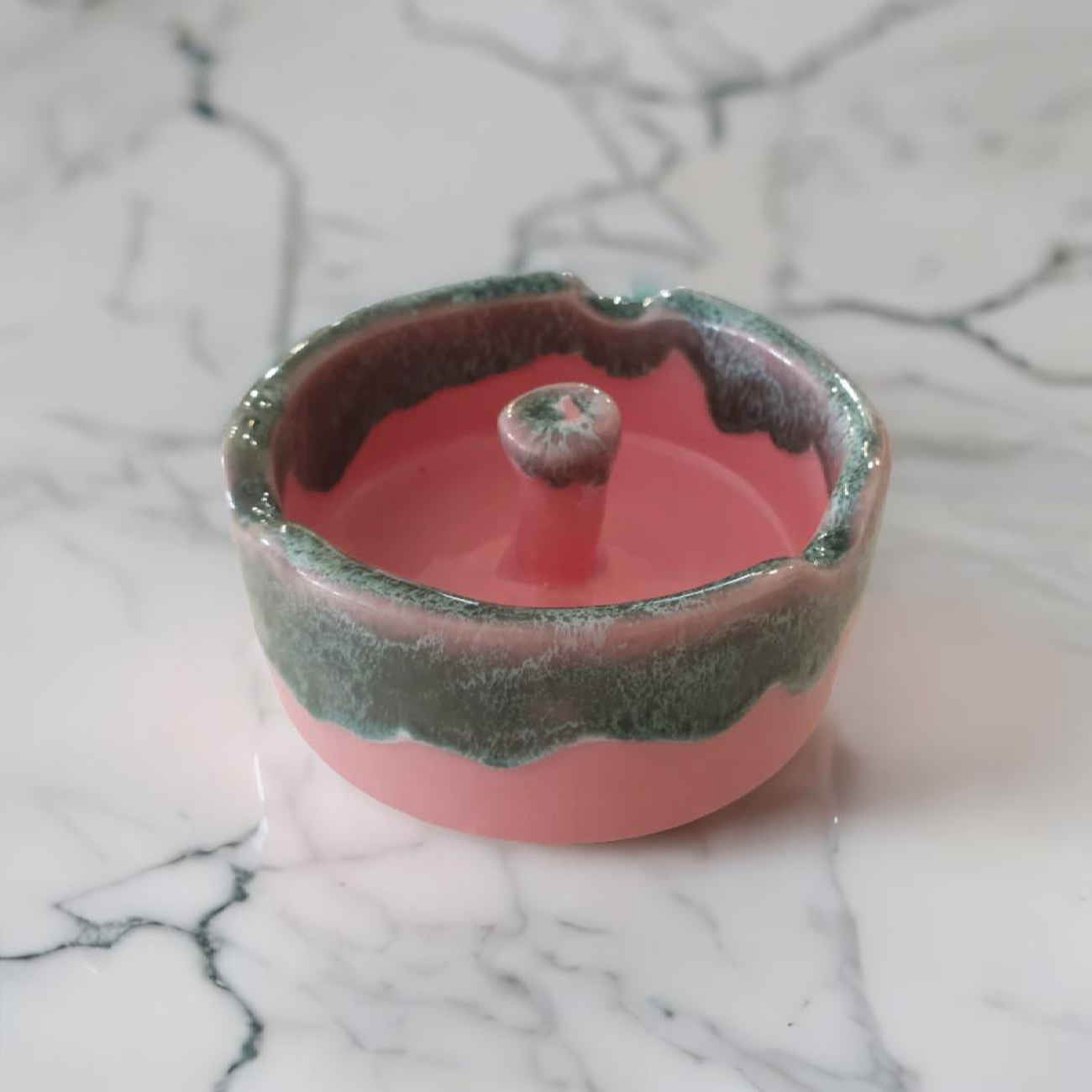 Cendrier en céramique moderne – Pour usage intérieur et extérieur, couleur rose