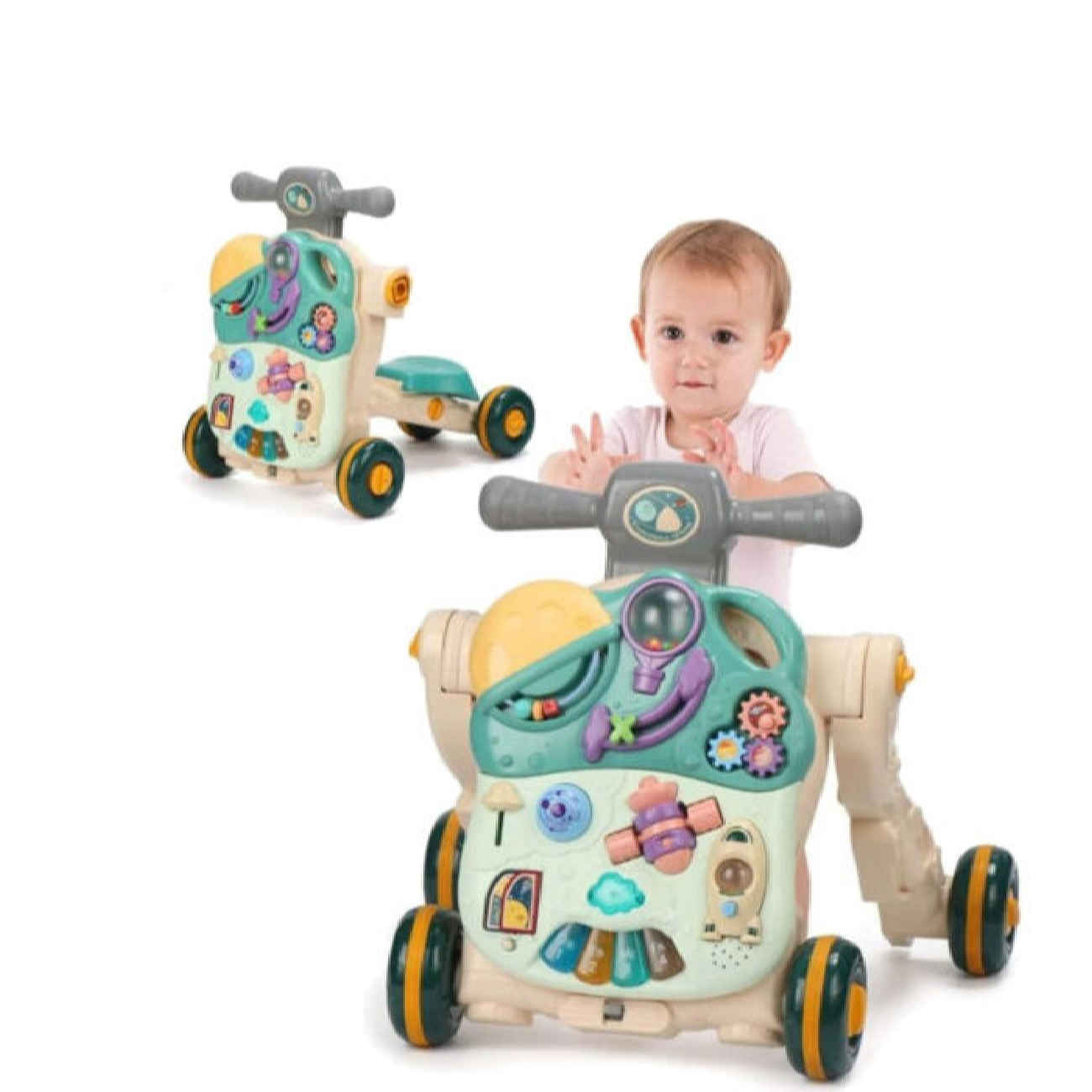 Trotteur multifonction pour bébés – Sécurisé et réglable, adapté aux garçons et aux filles