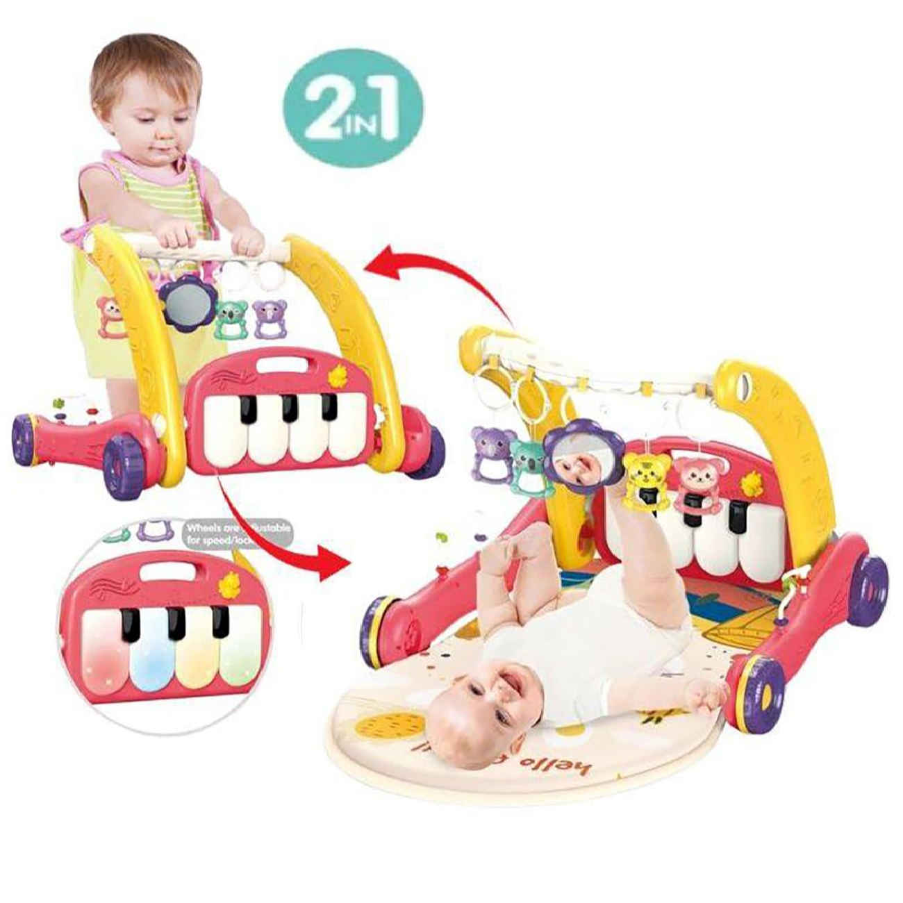Trotteur Musical pour Bébé à Thème Animal avec Piano Interactif – Jouet Éducatif et Ludique pour Tout-Petits