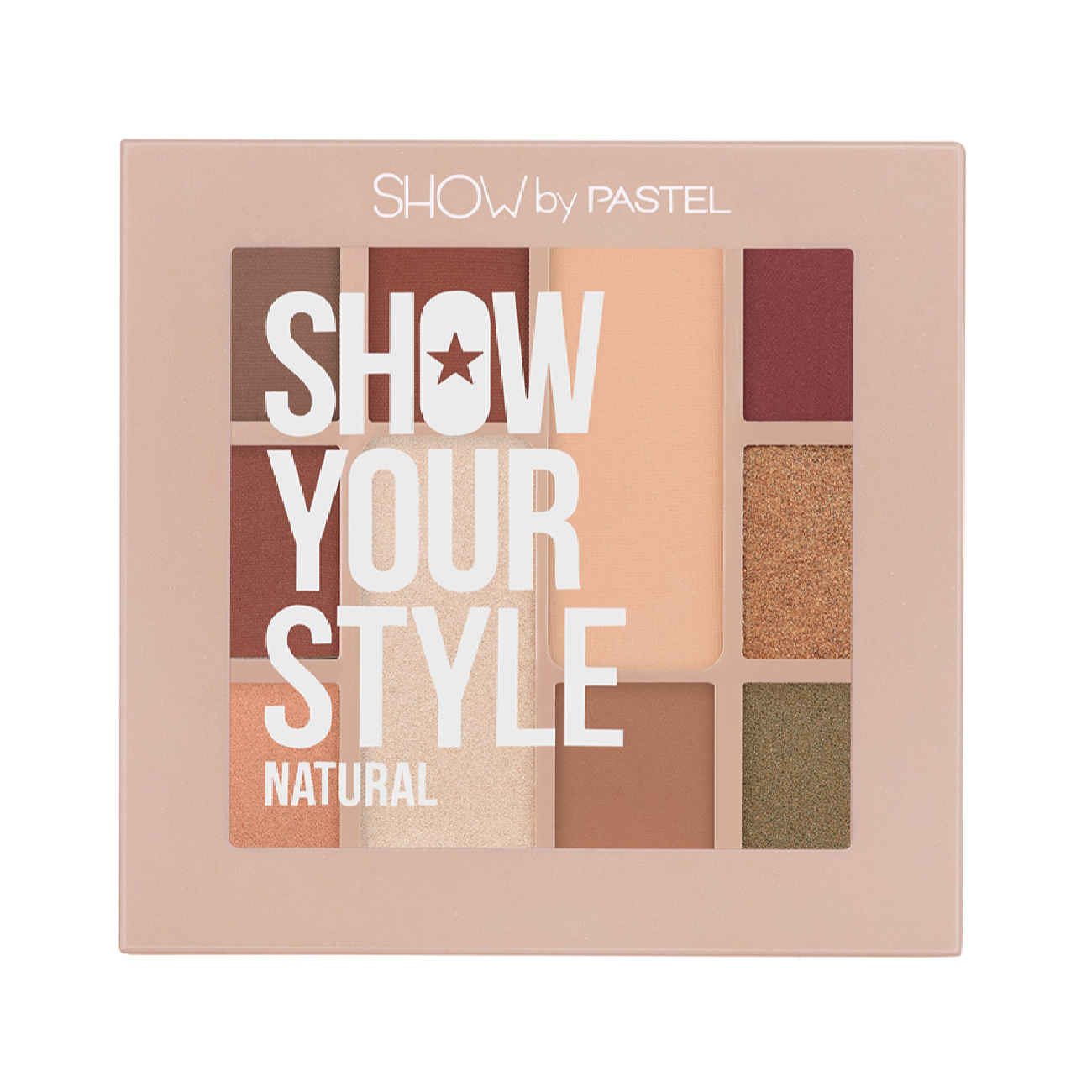 Palette de Fards à Paupières Pastel Modèle NATURAL – Haute Pigmentation & Texture Veloutée