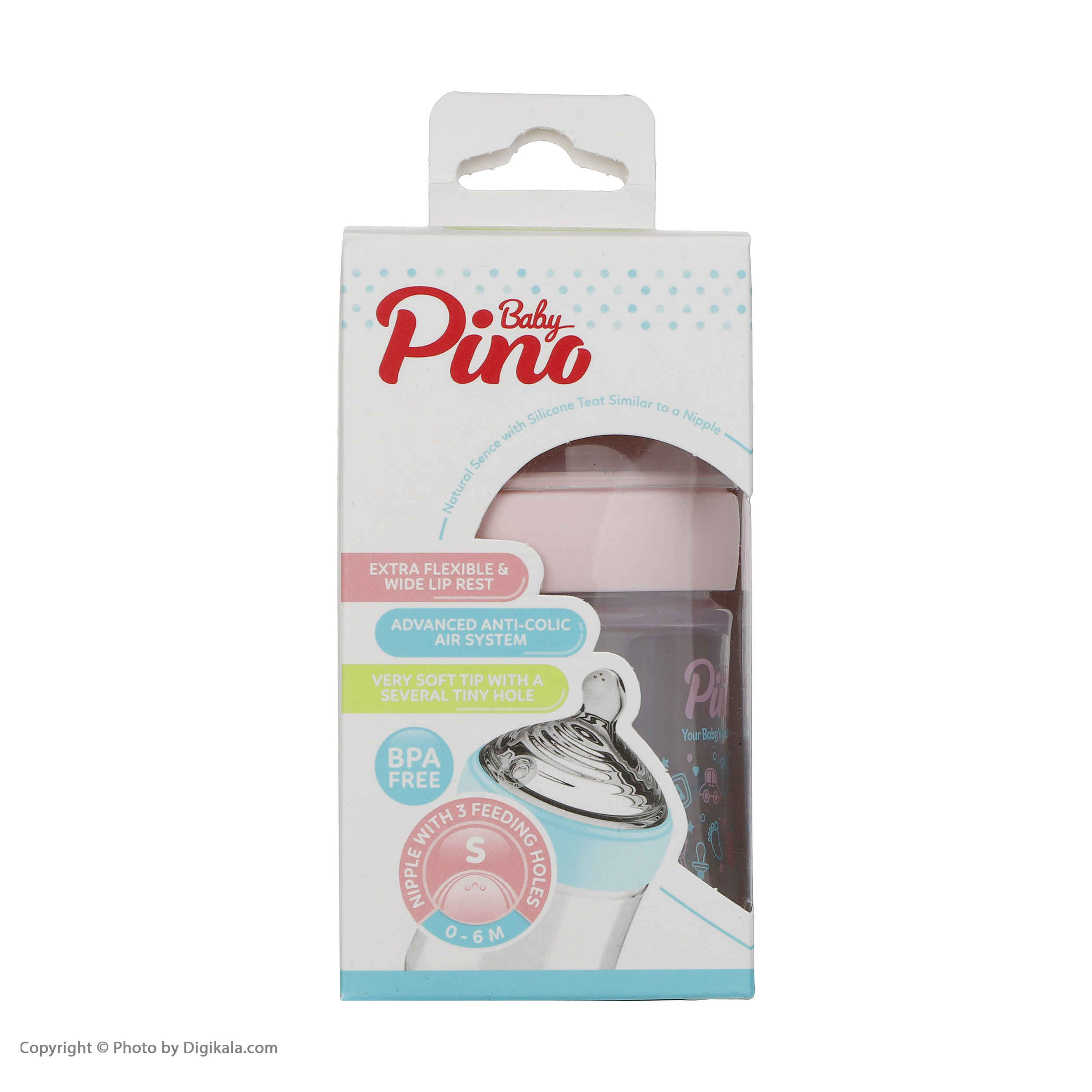 Biberon Bébé Pino – Confortable et Facile à Utiliser, 150 ml