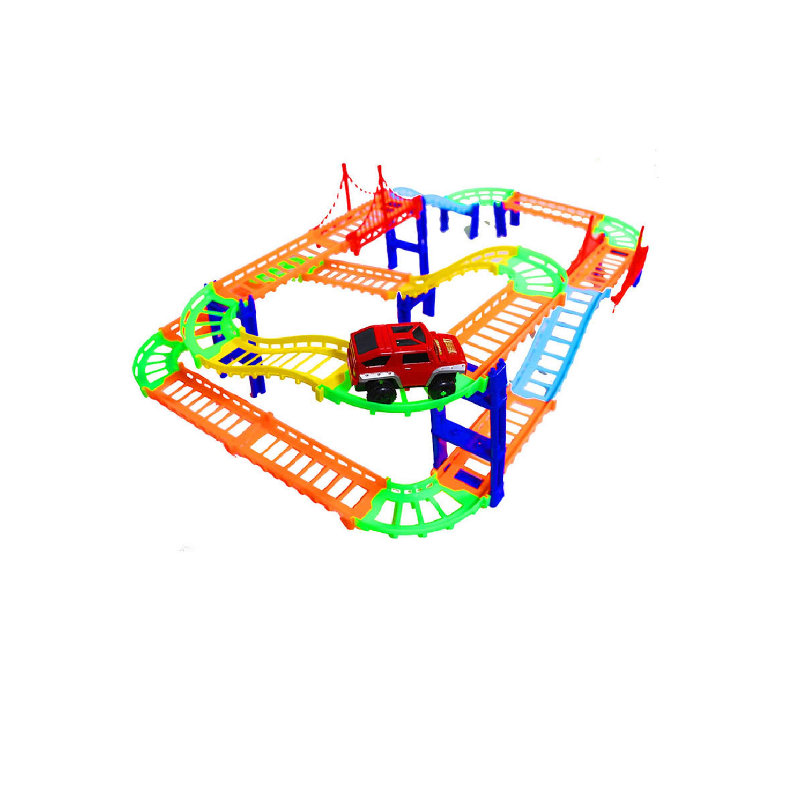 Circuit de Course pour Enfants – Voitures Rapides & Amusement Infini avec 125 Pièces