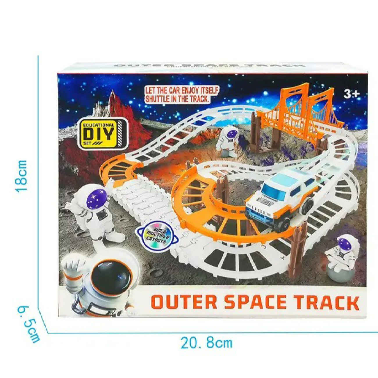 Circuit de Course avec Voitures – Parfait pour les Enfants Amateurs de Vitesse, Modèle à Deux Niveaux