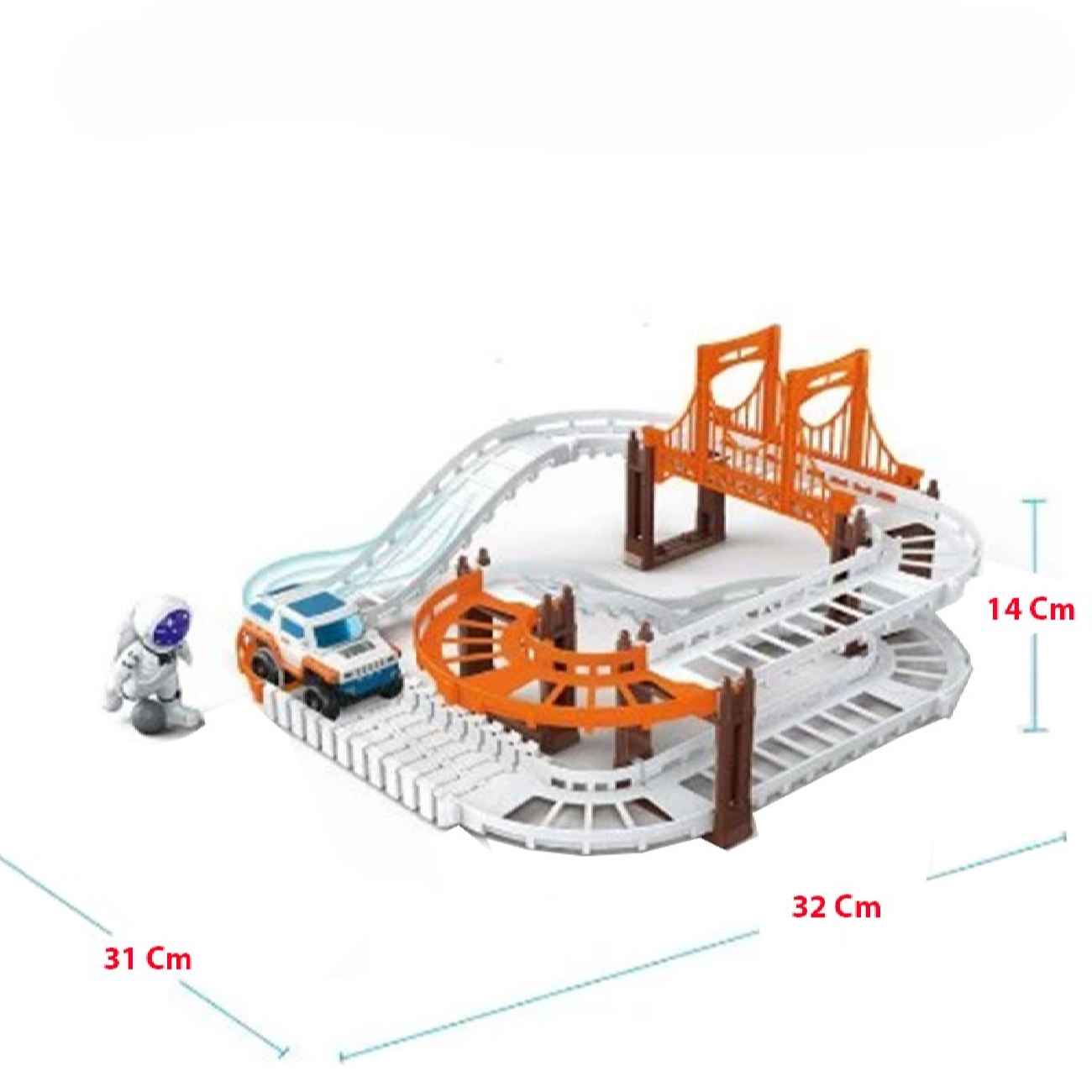 Circuit de Course avec Voitures – Parfait pour les Enfants Amateurs de Vitesse, Modèle à Deux Niveaux
