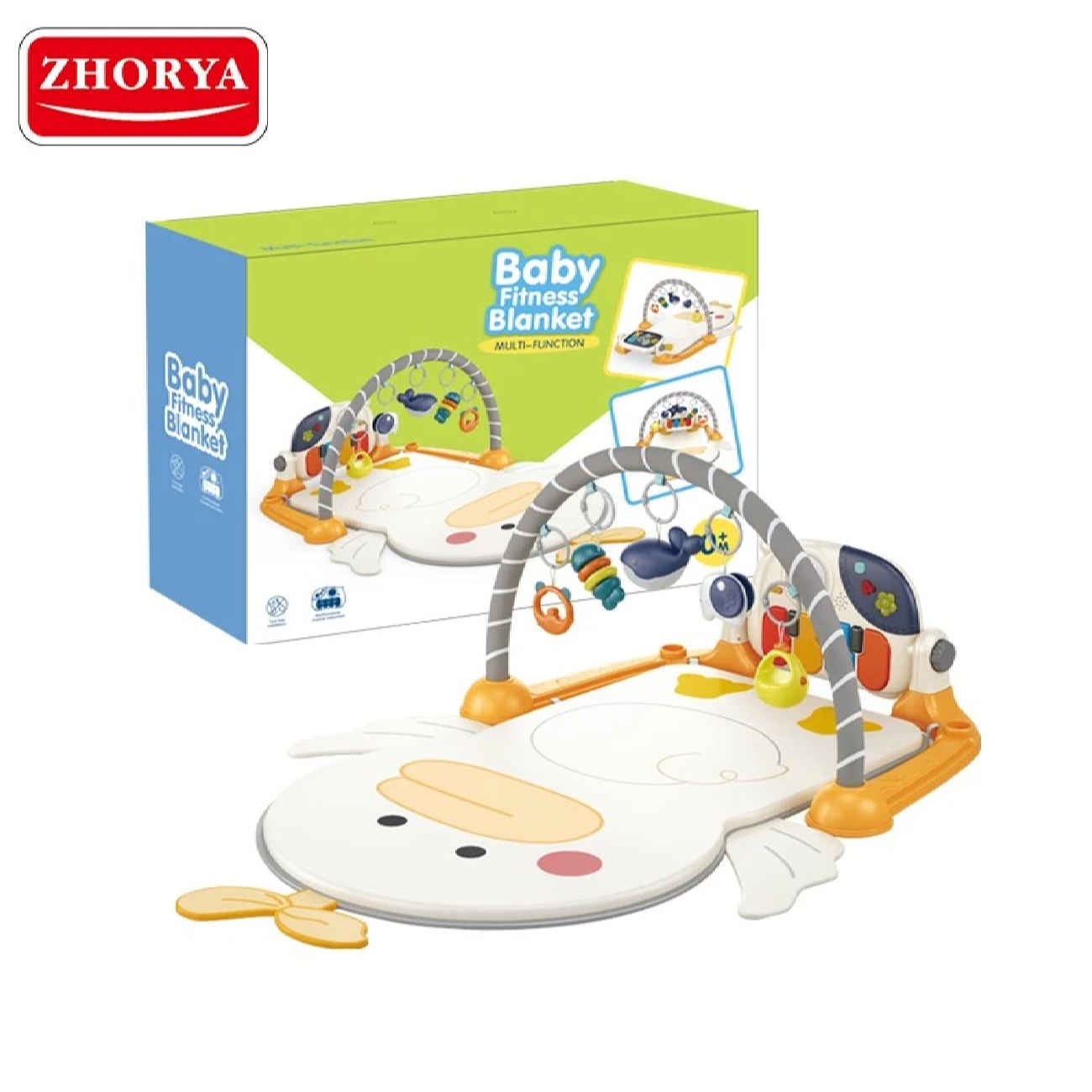 Tapis de Jeu Puzzle Doux pour Bébés – Idéal pour les Salles de Jeux avec Motif Canard