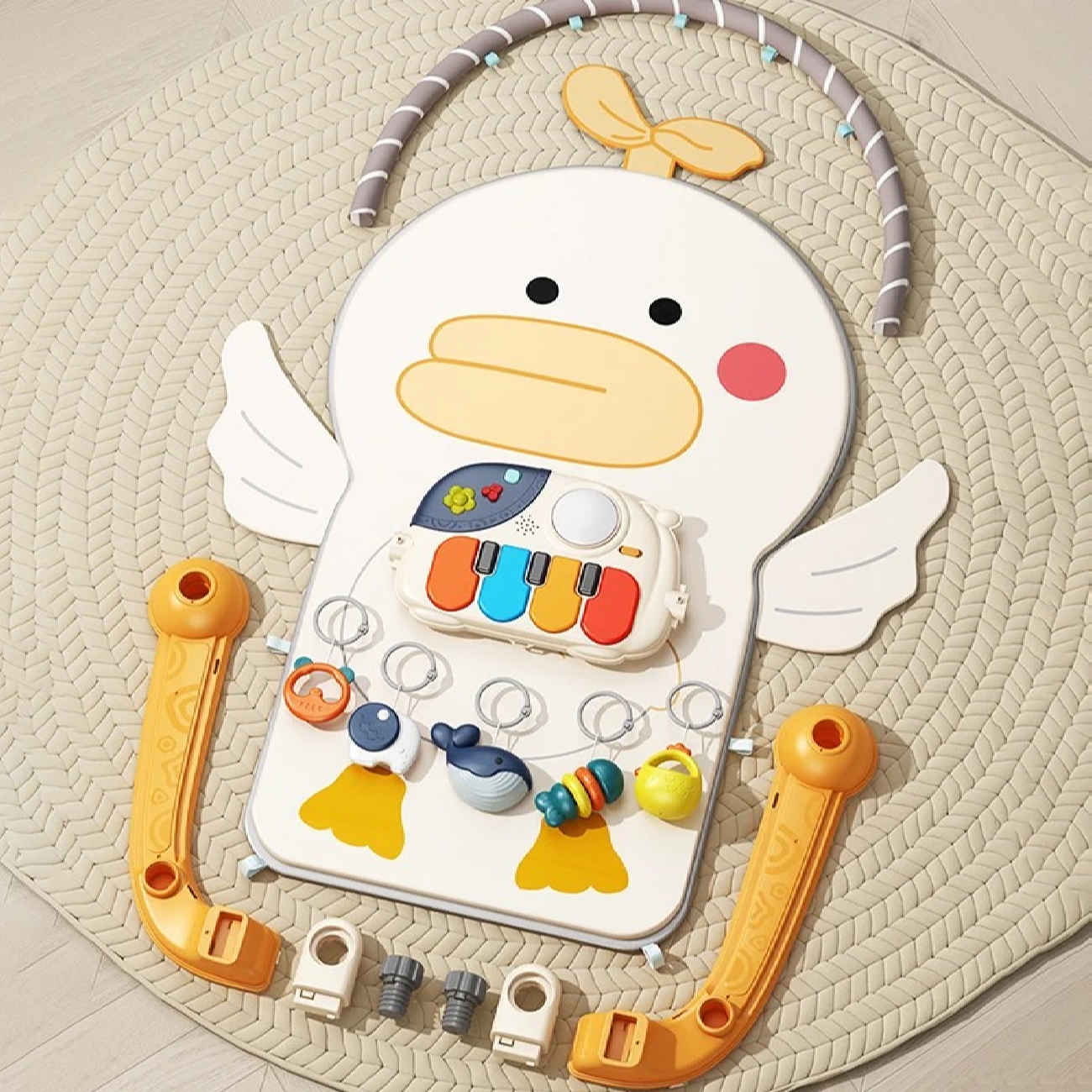 Tapis de Jeu Puzzle Doux pour Bébés – Idéal pour les Salles de Jeux avec Motif Canard