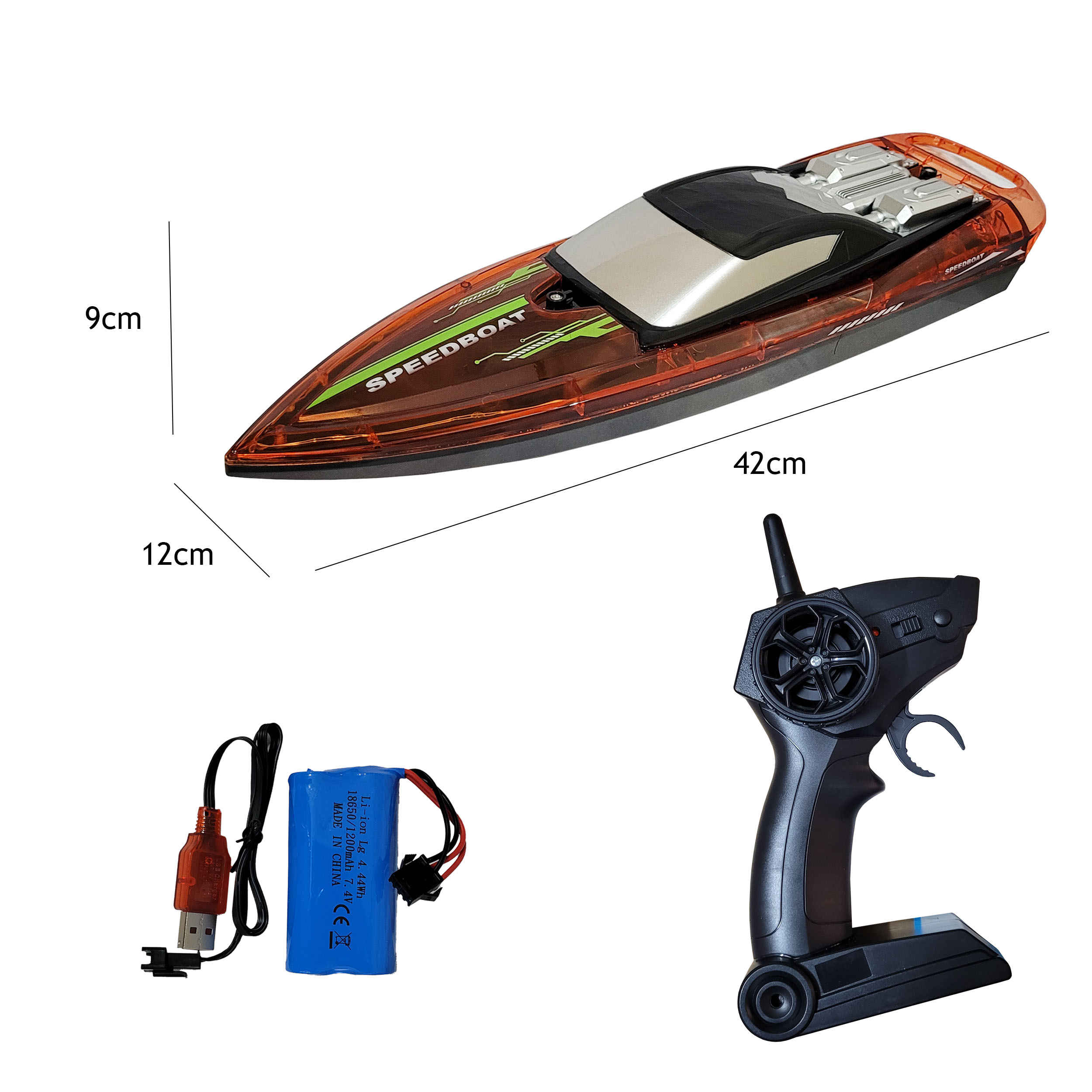 Bateau de course télécommandé haut de gamme – Plaisir infini en cuivre