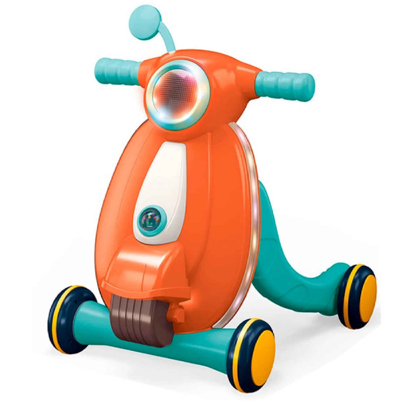 Trotteur pour Bébé Unique en Forme de Moto – Scooter Convertible avec Piano Musical et Frein de Sécurité