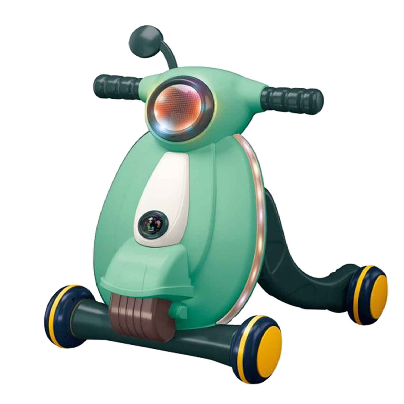 Trotteur pour Bébé Unique en Forme de Moto – Scooter Convertible avec Piano Musical et Frein de Sécurité