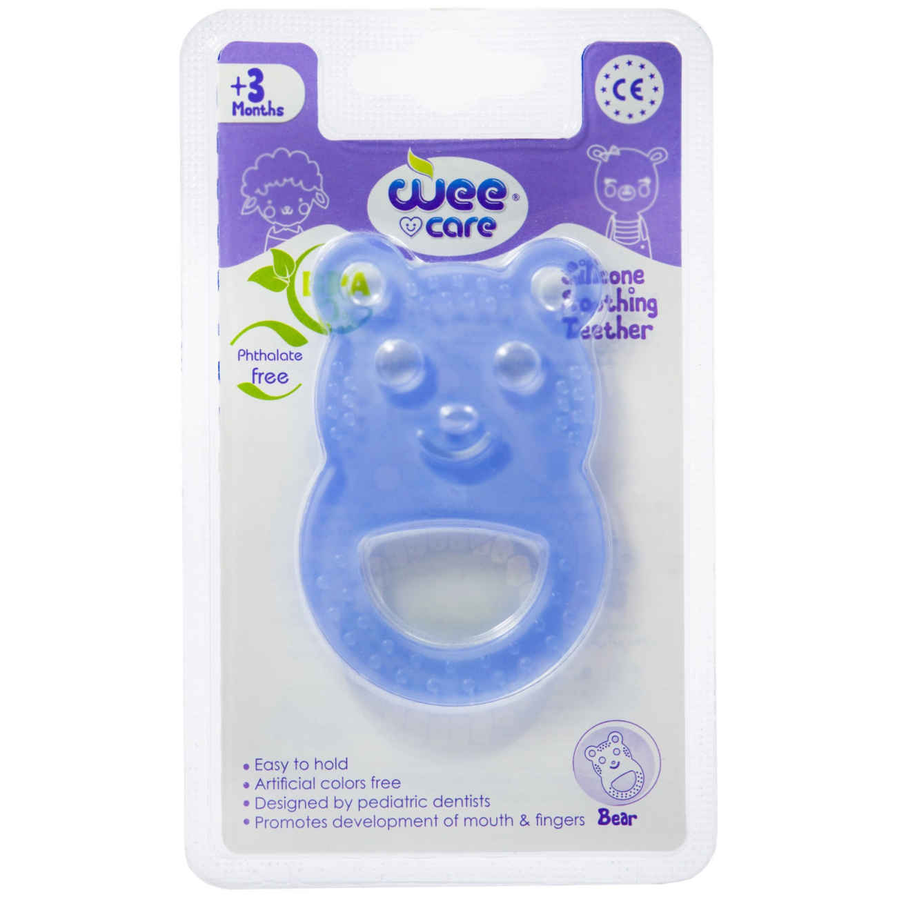 Jouet de dentition Wee Care pour bébés – Souple, sans BPA et facile à saisir