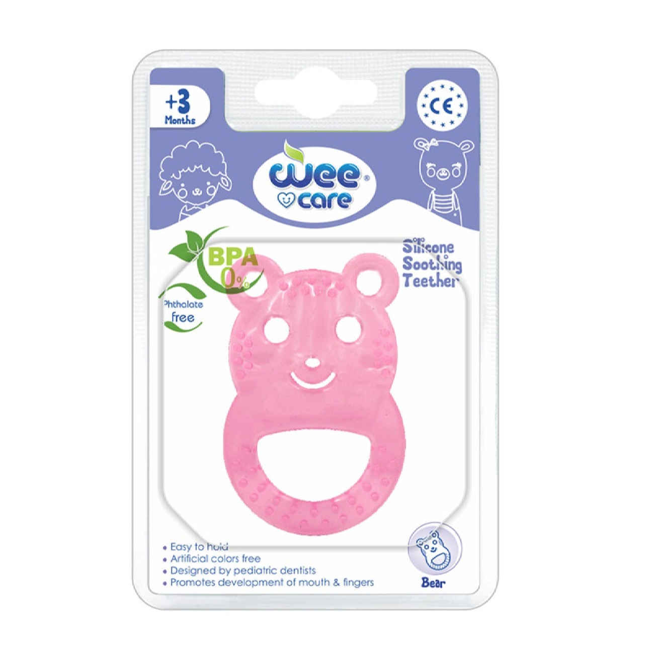 Jouet de dentition Wee Care pour bébés – Souple, sans BPA et facile à saisir