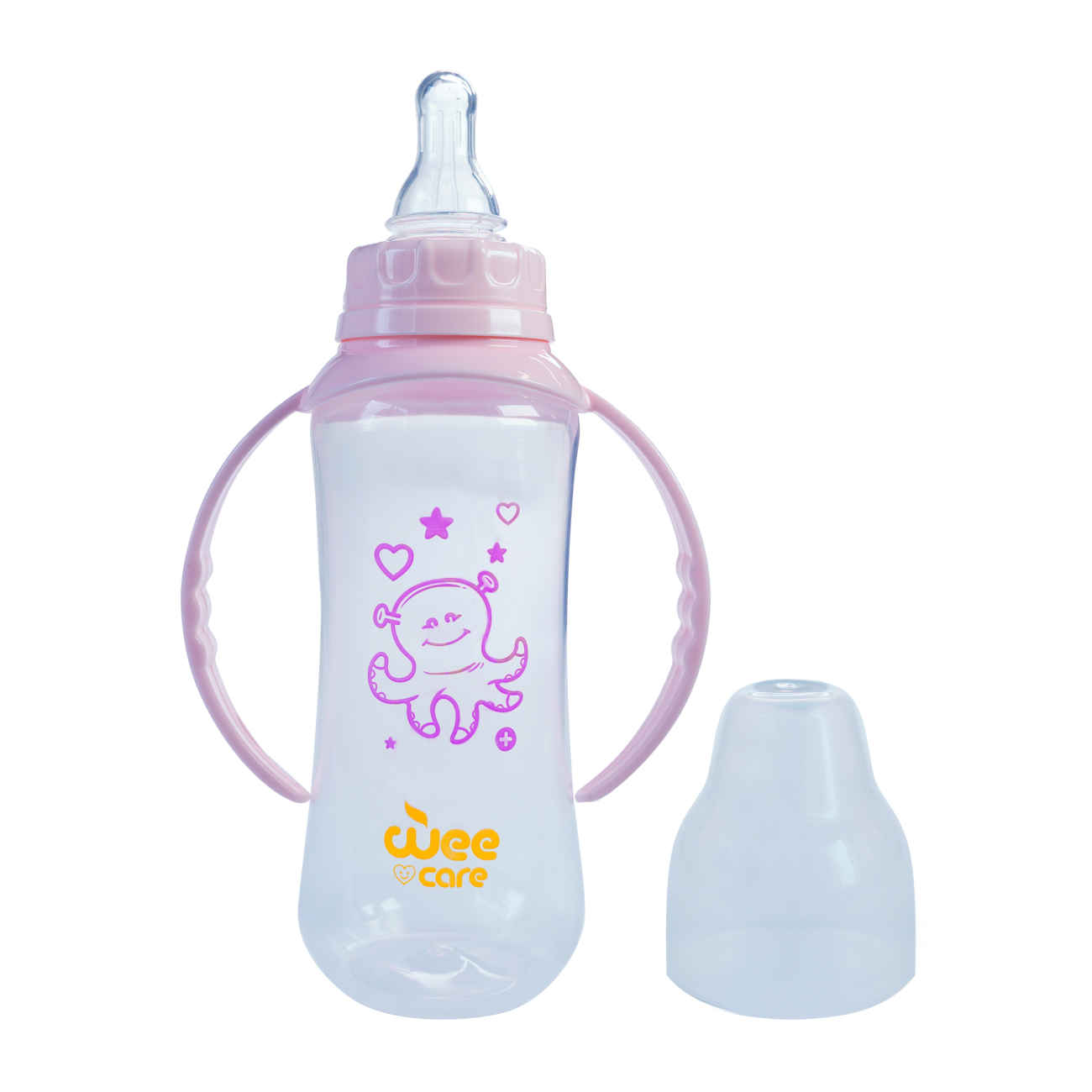 Biberon Orthodontique Bébé Wee Care – Col Standard avec Poignées, 270 ml