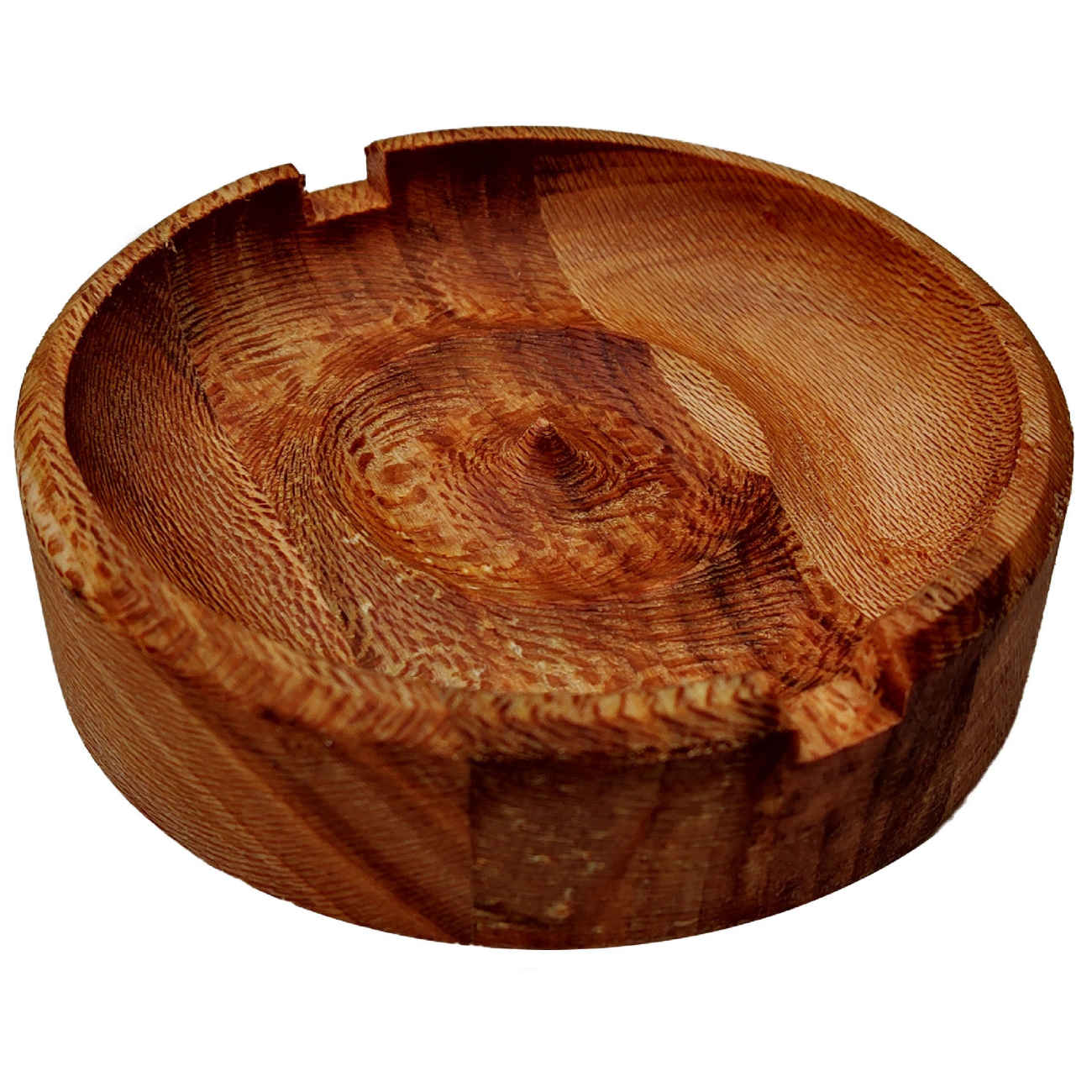 Cendrier en bois d’inspiration naturelle – Teinte brun clair